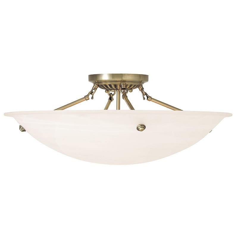 Home Basics 24 Inch 4 Light Semi Flush Mount by Livex Lighting